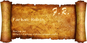 Farkas Robin névjegykártya