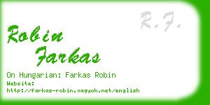 robin farkas business card